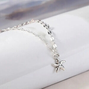 Silver Tone Starfish Anklet - NWT